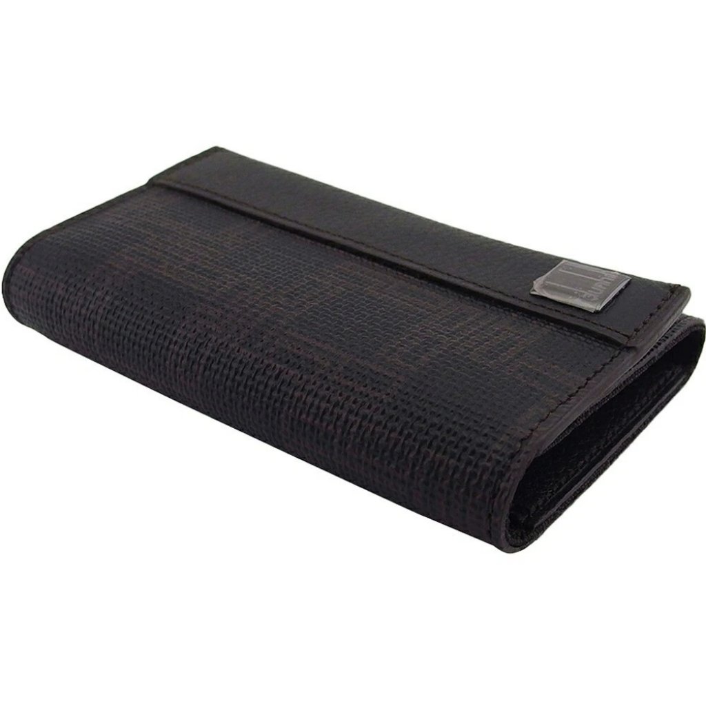 Dunhill Key Holder Brown Black Silver Women Authentic Secondhand